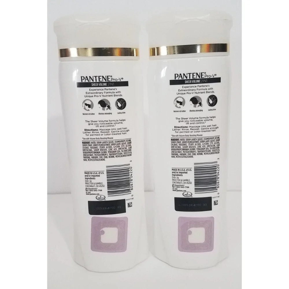 2-Pantene Pro-V Sheer Volume 2-in-1 Shampoo &‎ Conditioner 12.6 floz each  NEW